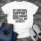 Emotional support dog funny dog shirts, pet lover apparel tee