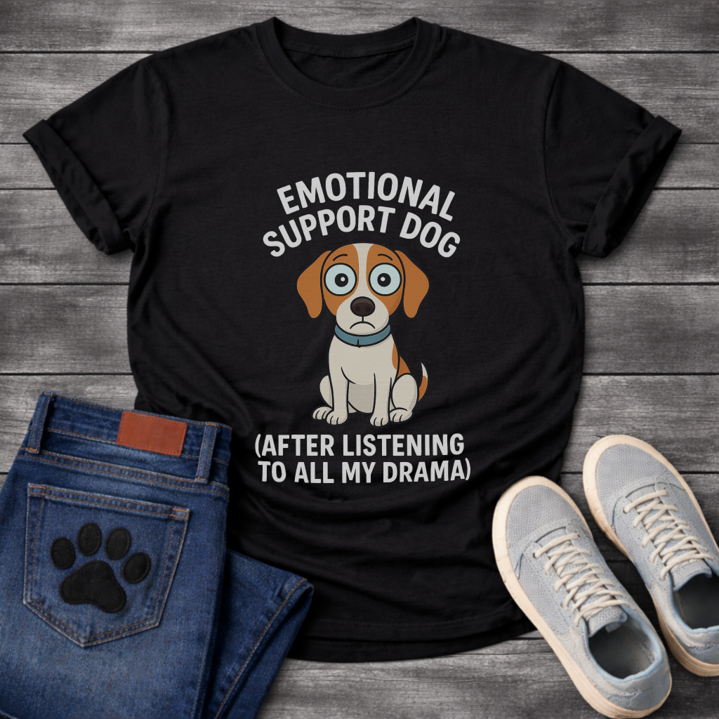 Funny emotional support dog shirt for pet lovers and dog moms
