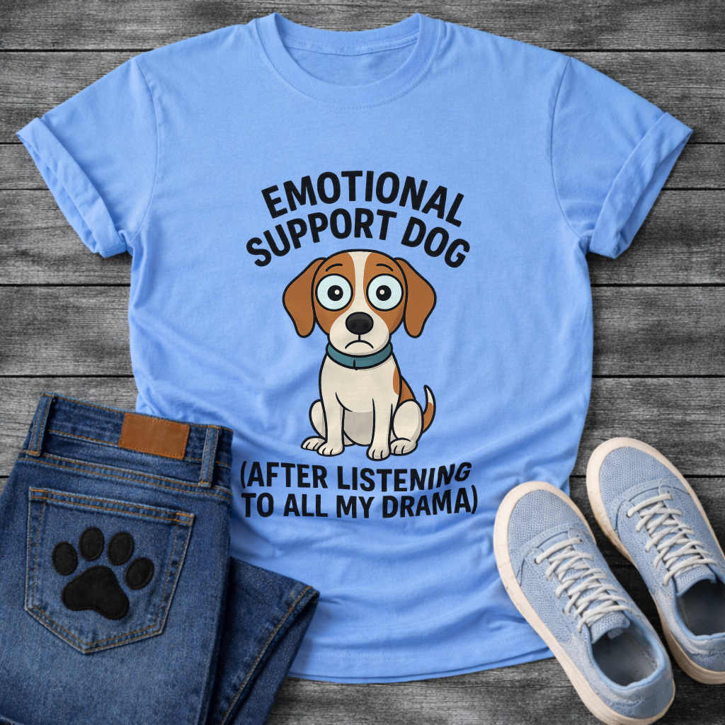Funny emotional support dog shirt for pet lovers and dog moms
