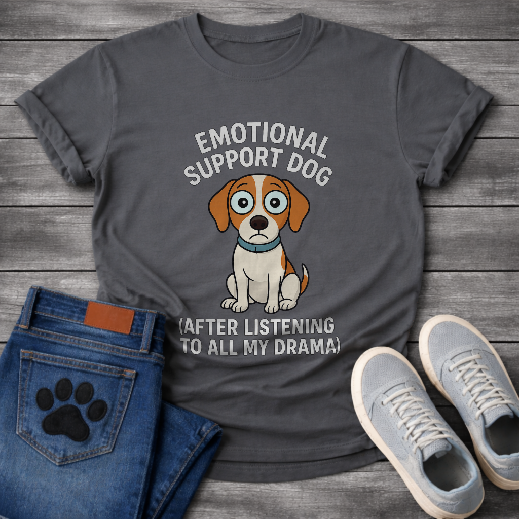 Funny emotional support dog shirt for pet lovers and dog moms

