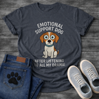 Funny emotional support dog shirt for pet lovers and dog moms
