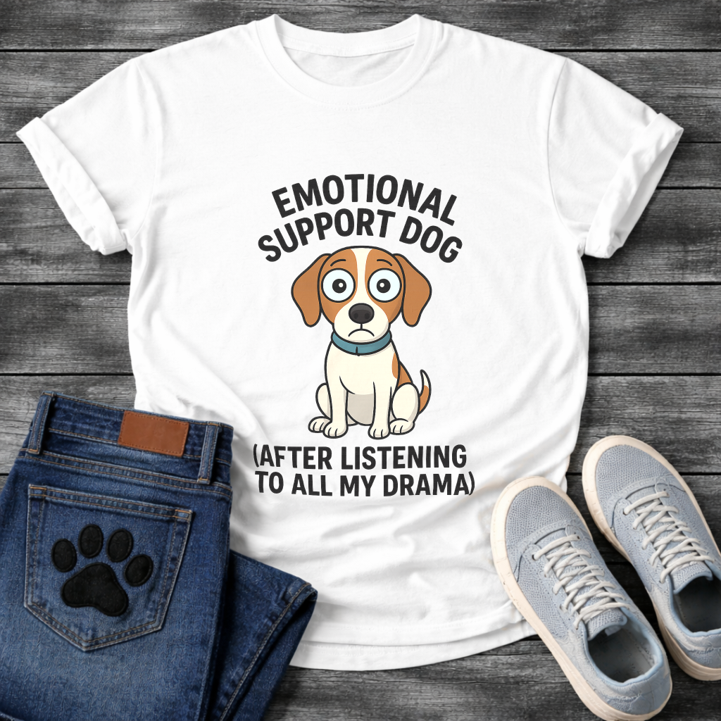 Funny emotional support dog shirt for pet lovers and dog moms
