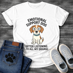 Funny emotional support dog shirt for pet lovers and dog moms
