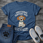 Funny emotional support dog shirt for pet lovers and dog moms
