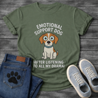 Funny emotional support dog shirt for pet lovers and dog moms
