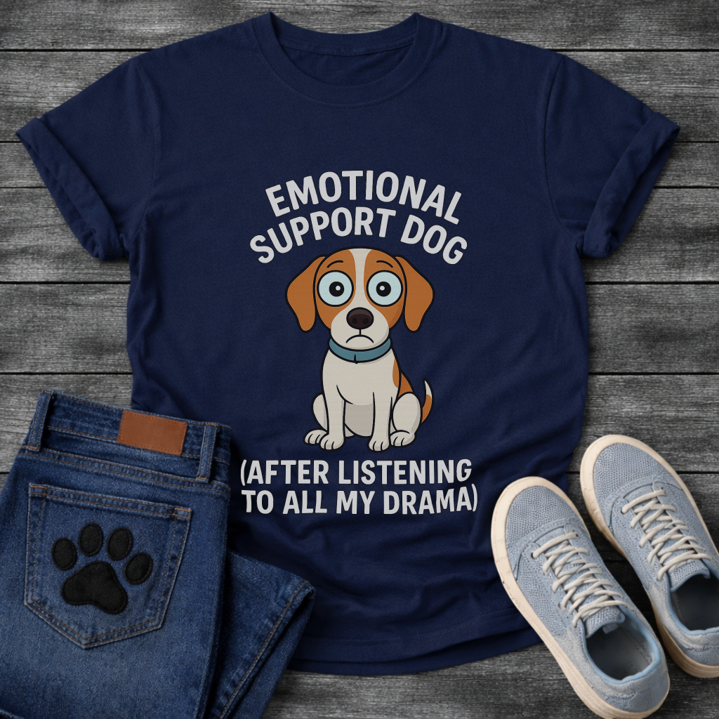 Funny emotional support dog shirt for pet lovers and dog moms
