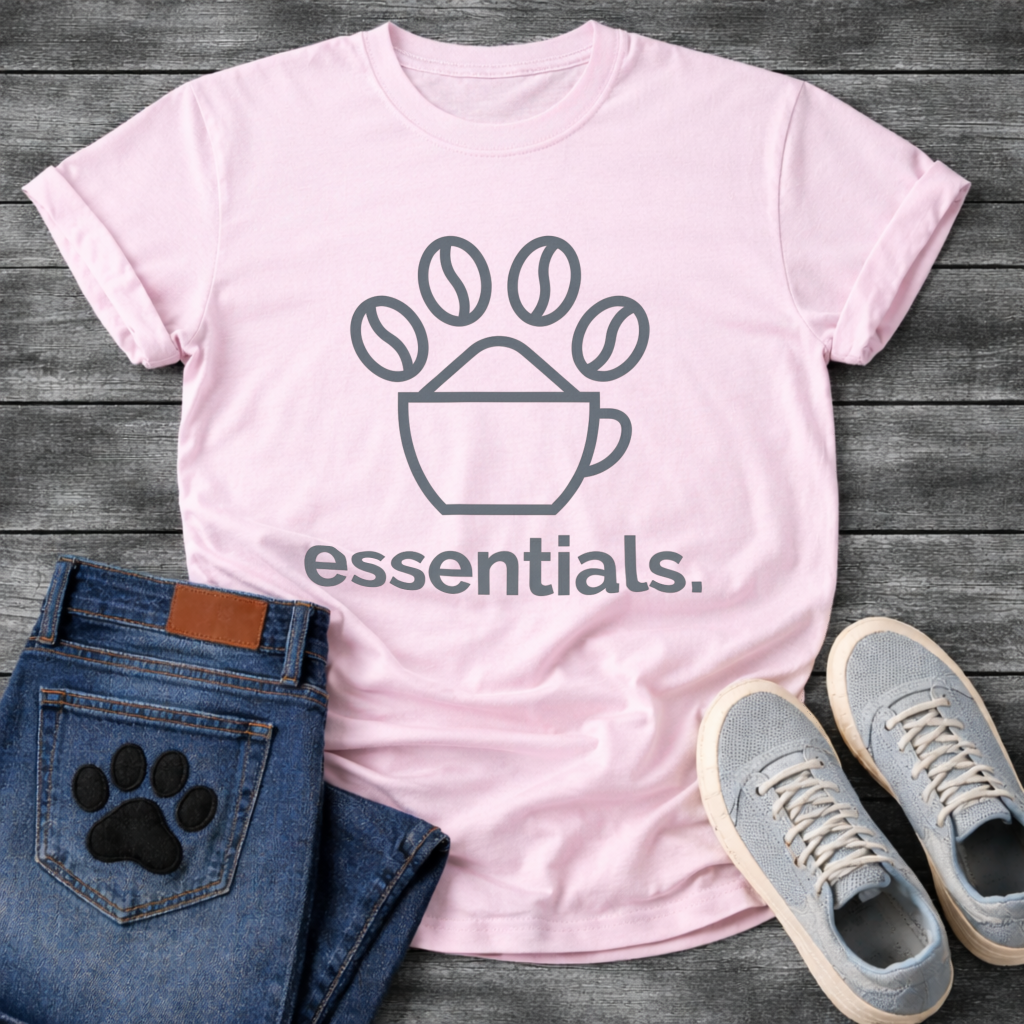 Funny dog shirt with paw print essentials design for pet parents