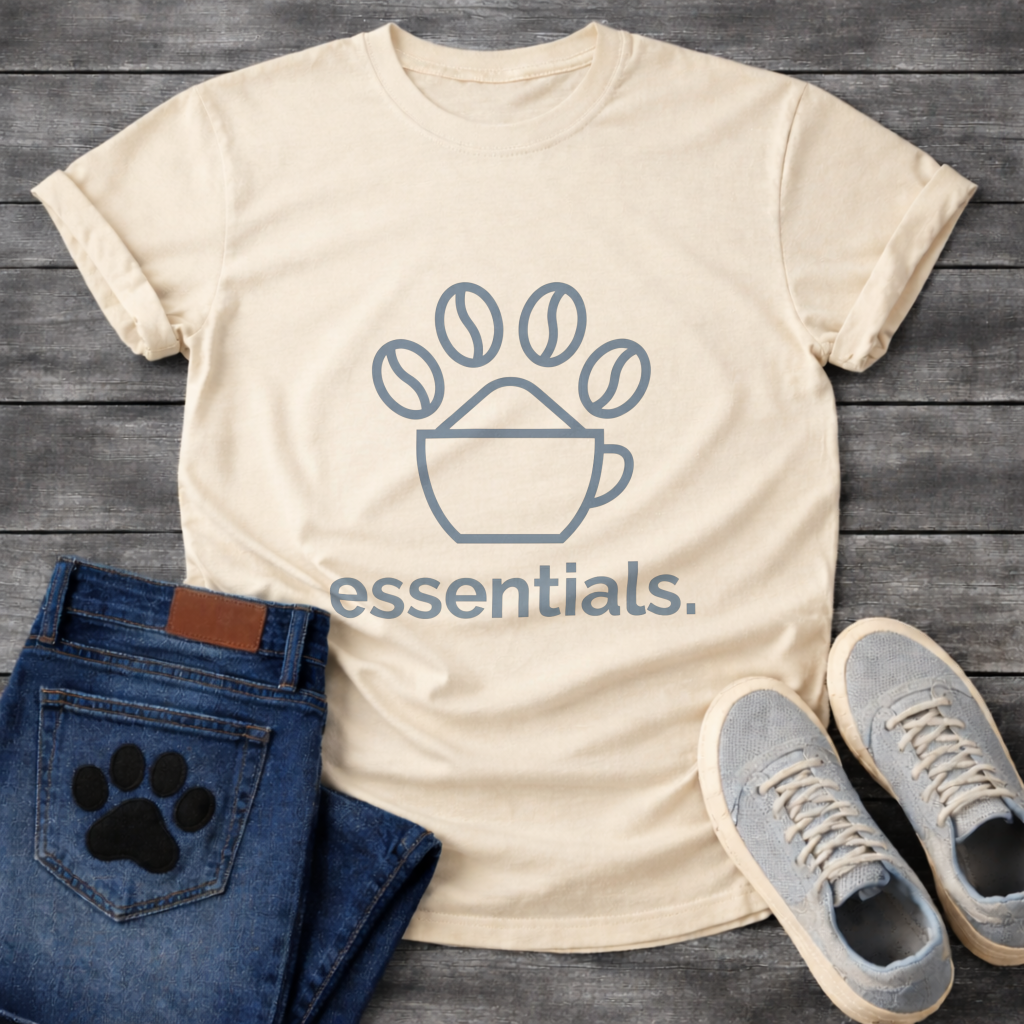 Funny dog shirt with paw print essentials design for pet parents