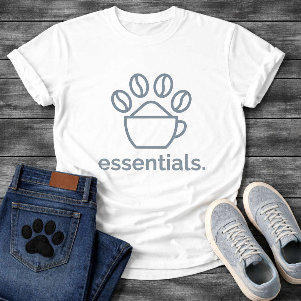 Funny dog shirt with paw print essentials design for pet parents