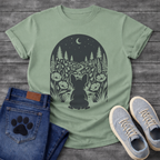 French Bulldog floral night moon botanical silhouette graphic dog shirt tee
