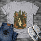 Floral forest Frenchie dog shirt with French Bulldog nature design for pet lovers
