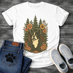 Floral forest Frenchie dog shirt with French Bulldog nature design for pet lovers