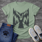 French Bulldog forest silhouette funny dog shirt unisex graphic tee