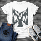French Bulldog forest silhouette funny dog shirt unisex graphic tee