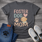 Foster dog mom shirt with sweet puppy design for rescue dog parents