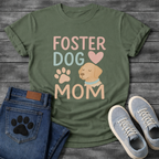 Foster dog mom shirt with sweet puppy design for rescue dog parents