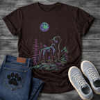 French Bulldog neon moon forest night graphic dog shirt unisex tee