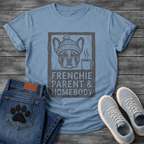 Frenchie Parent Homebody French Bulldog beanie coffee funny dog shirt tee
