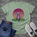 Geometric low-poly French Bulldog sunset t-shirt colorful pet lover apparel funny dog shirt