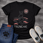 √French Bulldog minimalist line art retro wave graphic dog shirt unisex tee