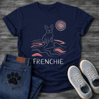 French Bulldog minimalist line art retro wave graphic dog shirt unisex tee