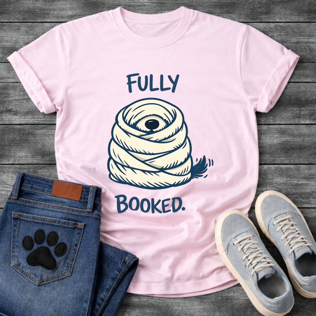 Fully Booked dog burrito funny wrapped up dog shirt