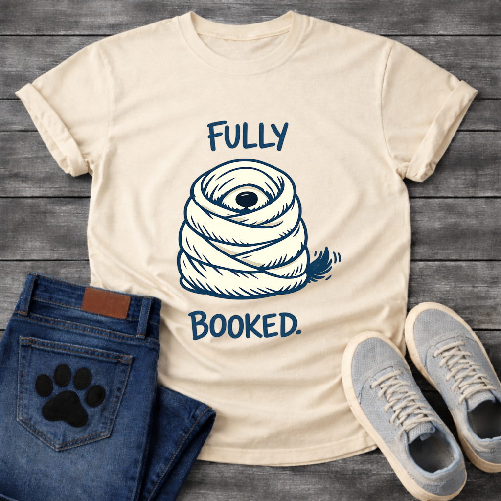 Fully Booked dog burrito funny wrapped up dog shirt