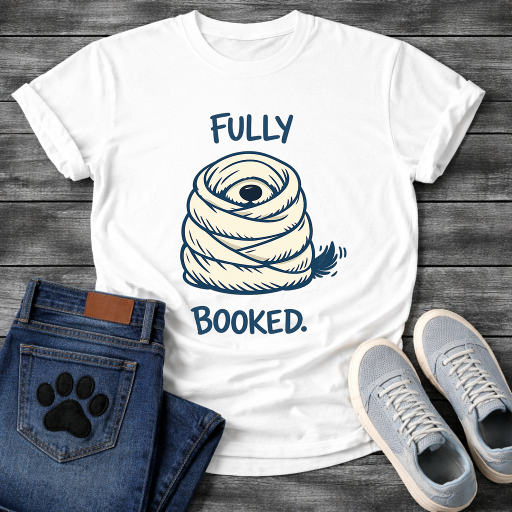 Fully Booked dog burrito funny wrapped up dog shirt