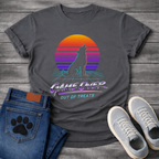 Game Over Out of Treats retro sunset funny dog shirt
