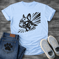 French Bulldog graphic art funny dog shirt white bold black design pet lover tee