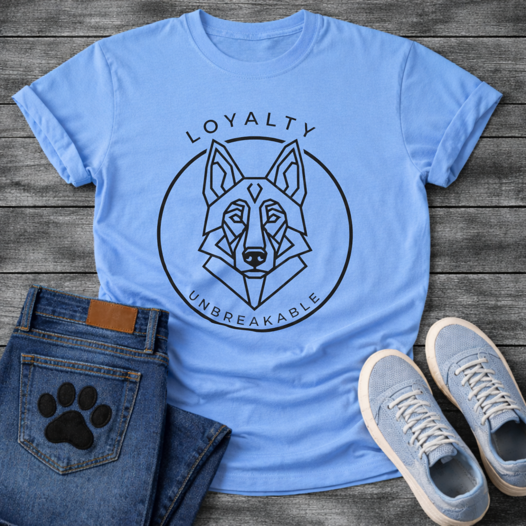 German Shepherd Loyalty geometric line art minimalist dog shirt