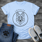 German Shepherd Loyalty geometric line art minimalist dog shirt