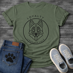 German Shepherd Loyalty geometric line art minimalist dog shirt
