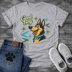 German Shepherd Good Boy funny dog shirt white retro pet lover apparel tee
