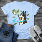 Border Collie Good Boy funny dog shirt white retro pet lover apparel tee
