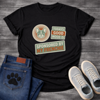 Today's Good Mood Sponsored By My Frenchie retro sticker badge t-shirt funny French Bulldog shirt
