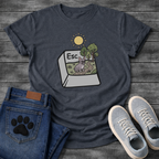 Blue French Bulldog escape key nature scene funny dog shirt graphic unisex tee