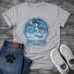 Winter aurora Husky dog shirt with snow globe design for Husky lovers
