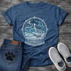Winter aurora Husky dog shirt with snow globe design for Husky lovers