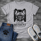 French Bulldog I Am The Moment Frenchie Glamour funny dog shirt graphic tee