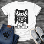 French Bulldog I Am The Moment Frenchie Glamour funny dog shirt graphic tee