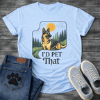 I'd Pet That dog graphic tee, funny dog shirts vibe