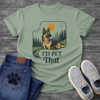 I'd Pet That dog graphic tee, funny dog shirts vibe