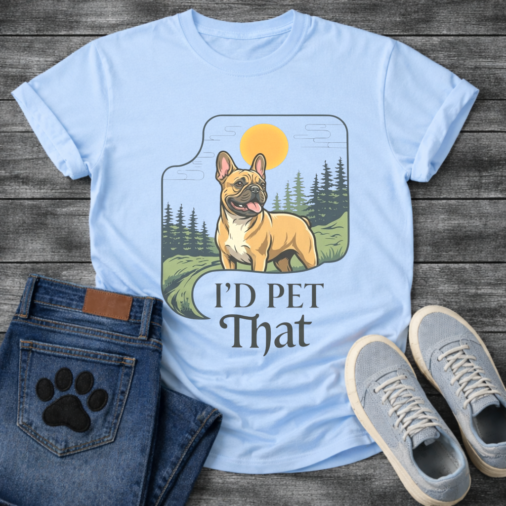 French Bulldog I'd Pet That funny dog shirt graphic unisex tee
