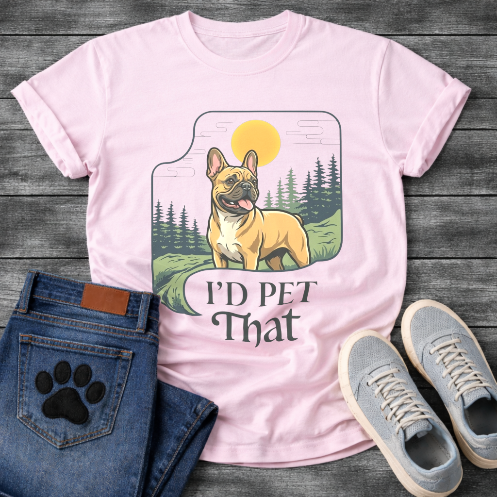 French Bulldog I'd Pet That funny dog shirt graphic unisex tee
