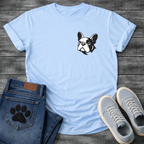 Frenchie pocket t-shirt small chest French Bulldog logo pet lover apparel