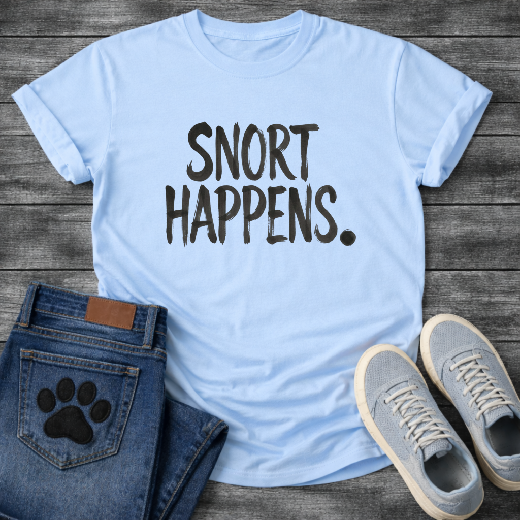 Snort Happens funny French Bulldog t-shirt white pet lover apparel