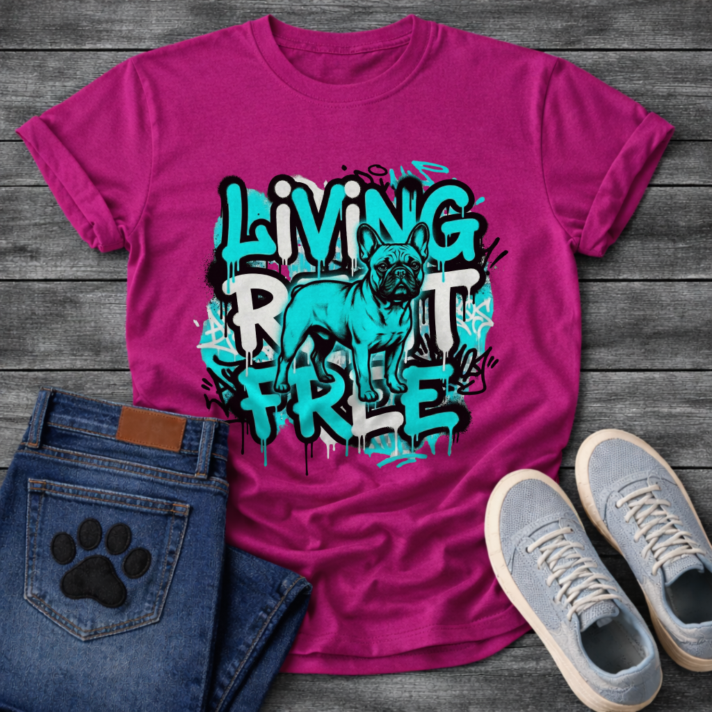 Living Rent Free Frenchie funny French Bulldog shirt for dog owners
