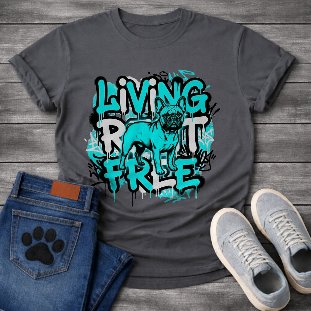 Living Rent Free Frenchie funny French Bulldog shirt for dog owners