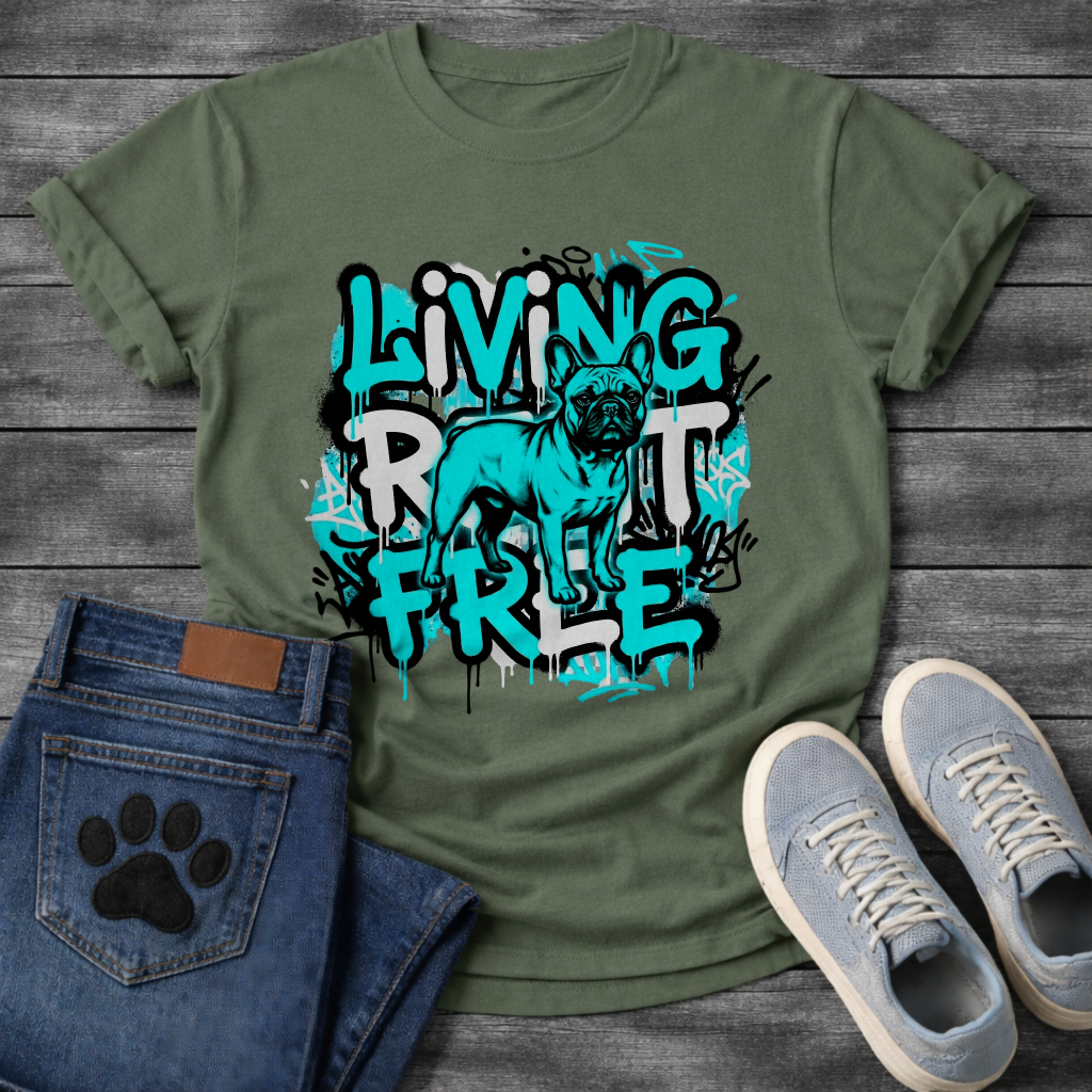 Living Rent Free Frenchie funny French Bulldog shirt for dog owners